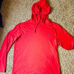 Men’s Medium Polo Longsleeve hoodie T-Shirt